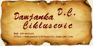 Damjanka Ciklušević vizit kartica